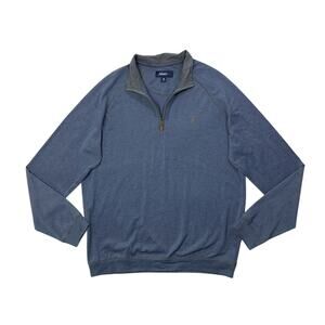 Johnnie-O Sweatshirt Mens M Medium Cadet Blue Diaz Performance 1/4 Zip Pullover